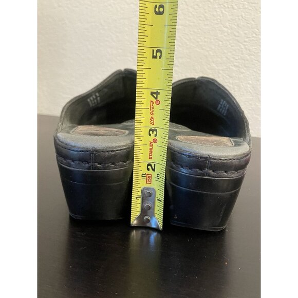 Dansko Skylar Floral Laser Black Leather Womens Size 41 10.5 Cutout‎ Clogs Mules - Picture 6 of 10